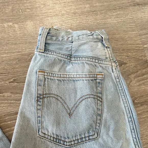 Levi's 501 Ribcage High-Rise straight ankle 26 27 altered darts Women's Jeans - Picture 9 of 12